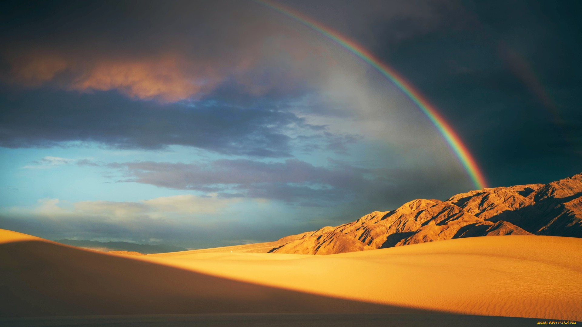 rainbow over death valley, california, , , rainbow, over, death, valley